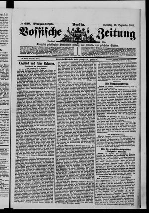 Vossische Zeitung vom 15.12.1912