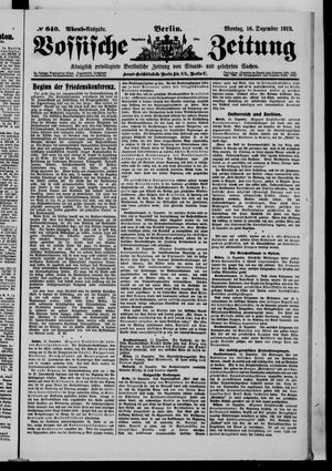 Vossische Zeitung vom 16.12.1912