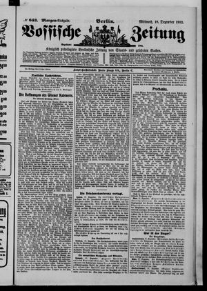 Vossische Zeitung vom 18.12.1912