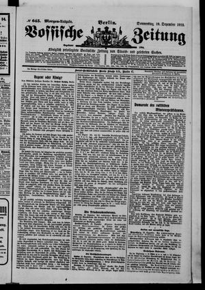 Vossische Zeitung vom 19.12.1912