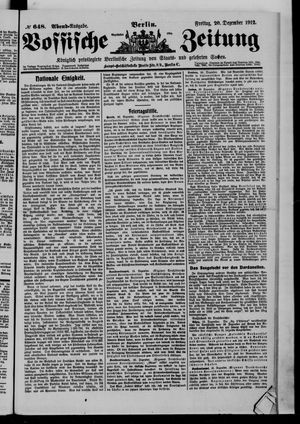 Vossische Zeitung vom 20.12.1912