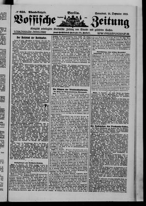 Vossische Zeitung on Dec 21, 1912