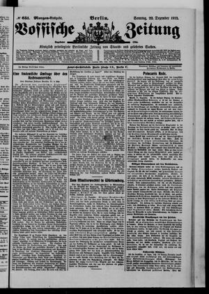 Vossische Zeitung vom 22.12.1912