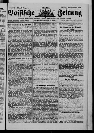 Vossische Zeitung vom 23.12.1912