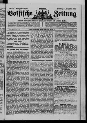 Vossische Zeitung vom 24.12.1912