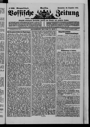 Vossische Zeitung vom 28.12.1912