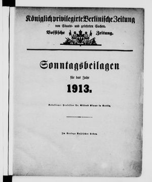 Vossische Zeitung vom 01.01.1913