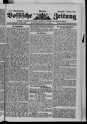 Vossische Zeitung on Jan 4, 1913