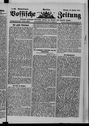 Vossische Zeitung on Jan 13, 1913