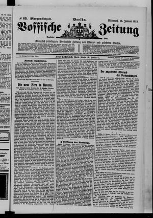 Vossische Zeitung vom 15.01.1913
