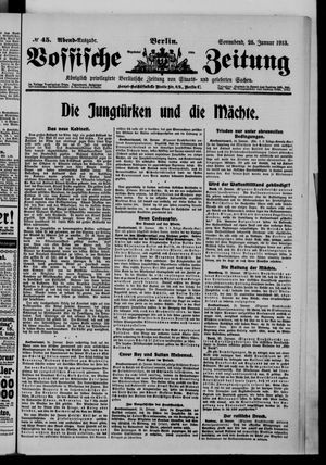 Vossische Zeitung vom 25.01.1913