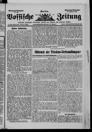 Vossische Zeitung vom 27.01.1913