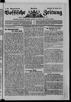 Vossische Zeitung on Jan 29, 1913