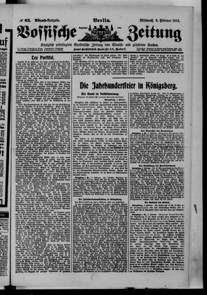 Vossische Zeitung vom 05.02.1913