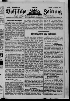 Vossische Zeitung vom 07.02.1913