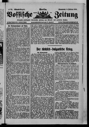 Vossische Zeitung vom 08.02.1913