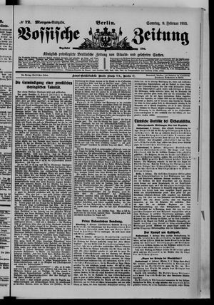 Vossische Zeitung on Feb 9, 1913