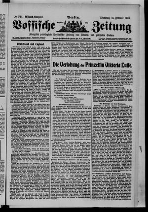 Vossische Zeitung on Feb 11, 1913