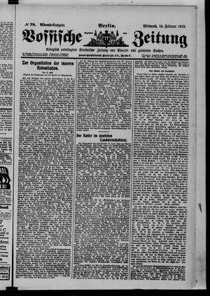 Vossische Zeitung vom 12.02.1913