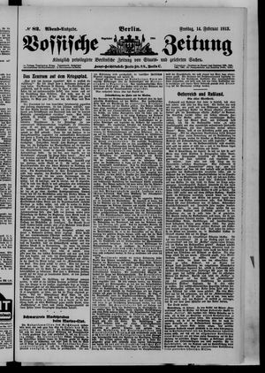 Vossische Zeitung vom 14.02.1913