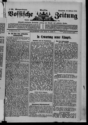 Vossische Zeitung vom 15.02.1913
