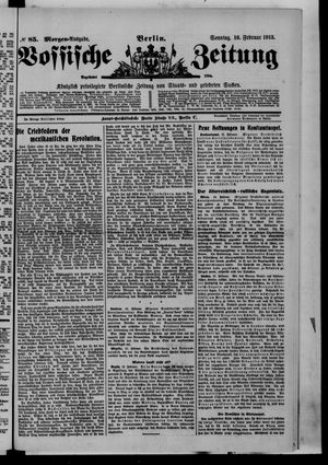 Vossische Zeitung vom 16.02.1913