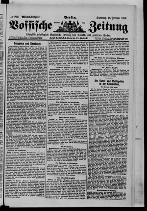 Vossische Zeitung vom 18.02.1913