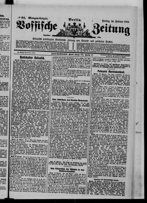 Vossische Zeitung vom 21.02.1913