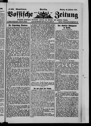 Vossische Zeitung vom 24.02.1913
