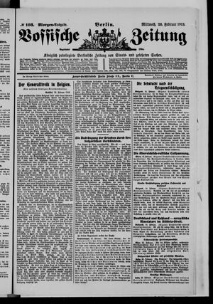 Vossische Zeitung vom 26.02.1913