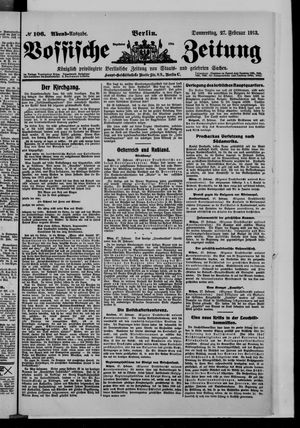 Vossische Zeitung vom 27.02.1913