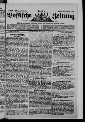 Vossische Zeitung vom 28.02.1913
