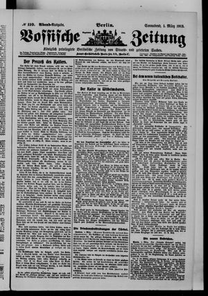 Vossische Zeitung vom 01.03.1913