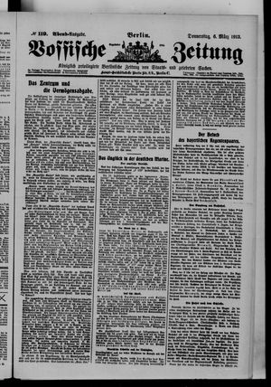 Vossische Zeitung on Mar 6, 1913