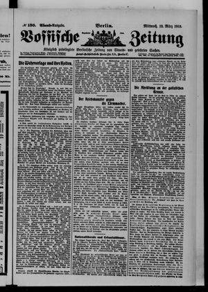 Vossische Zeitung on Mar 12, 1913