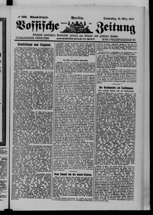 Vossische Zeitung vom 13.03.1913