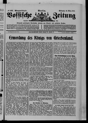Vossische Zeitung vom 19.03.1913