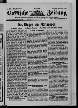 Vossische Zeitung on Mar 26, 1913
