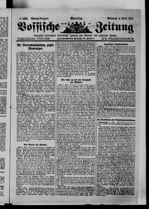 Vossische Zeitung on Apr 2, 1913