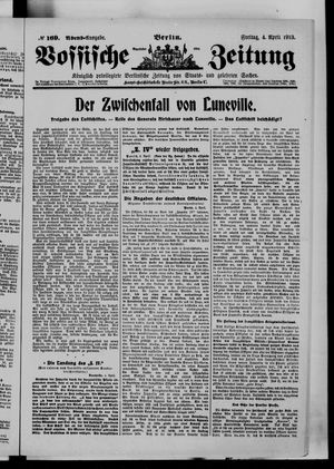 Vossische Zeitung vom 04.04.1913