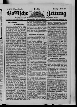 Vossische Zeitung vom 08.04.1913