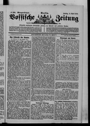Vossische Zeitung vom 11.04.1913
