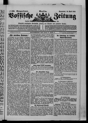 Vossische Zeitung on Apr 12, 1913