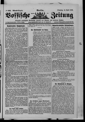 Vossische Zeitung vom 15.04.1913