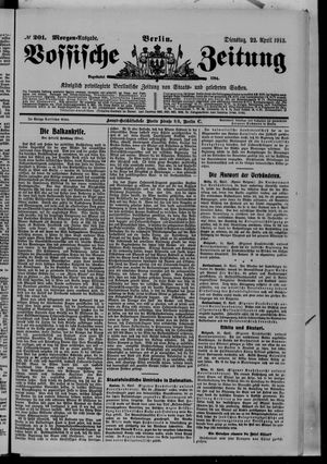 Vossische Zeitung on Apr 22, 1913