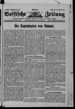 Vossische Zeitung on Apr 23, 1913