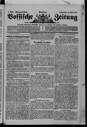 Vossische Zeitung vom 24.04.1913