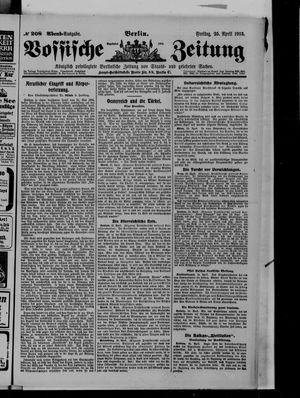 Vossische Zeitung on Apr 25, 1913