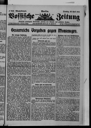 Vossische Zeitung vom 29.04.1913