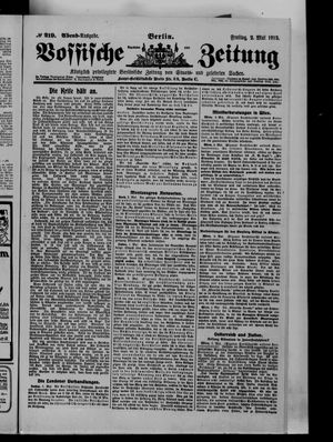 Vossische Zeitung vom 02.05.1913